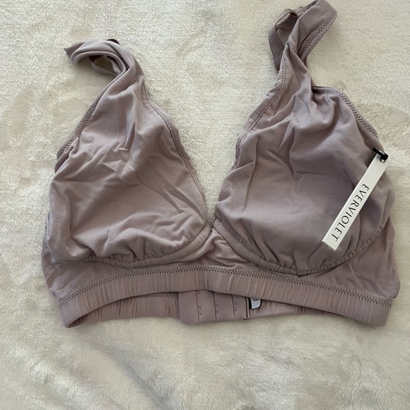 New bralettes, XL & XXL, Everviolet wireless mauve bralettes - Picture 4 of 4